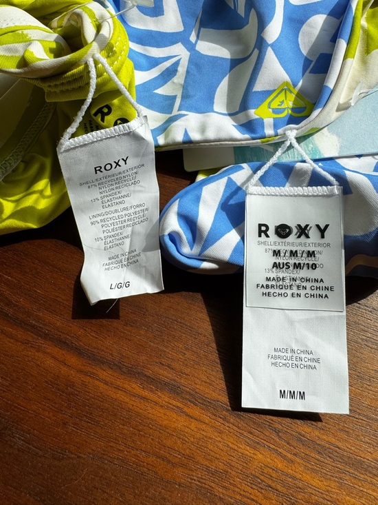Roxy Blue & Lime Reversible Bikini Set - Picture 3 of 4